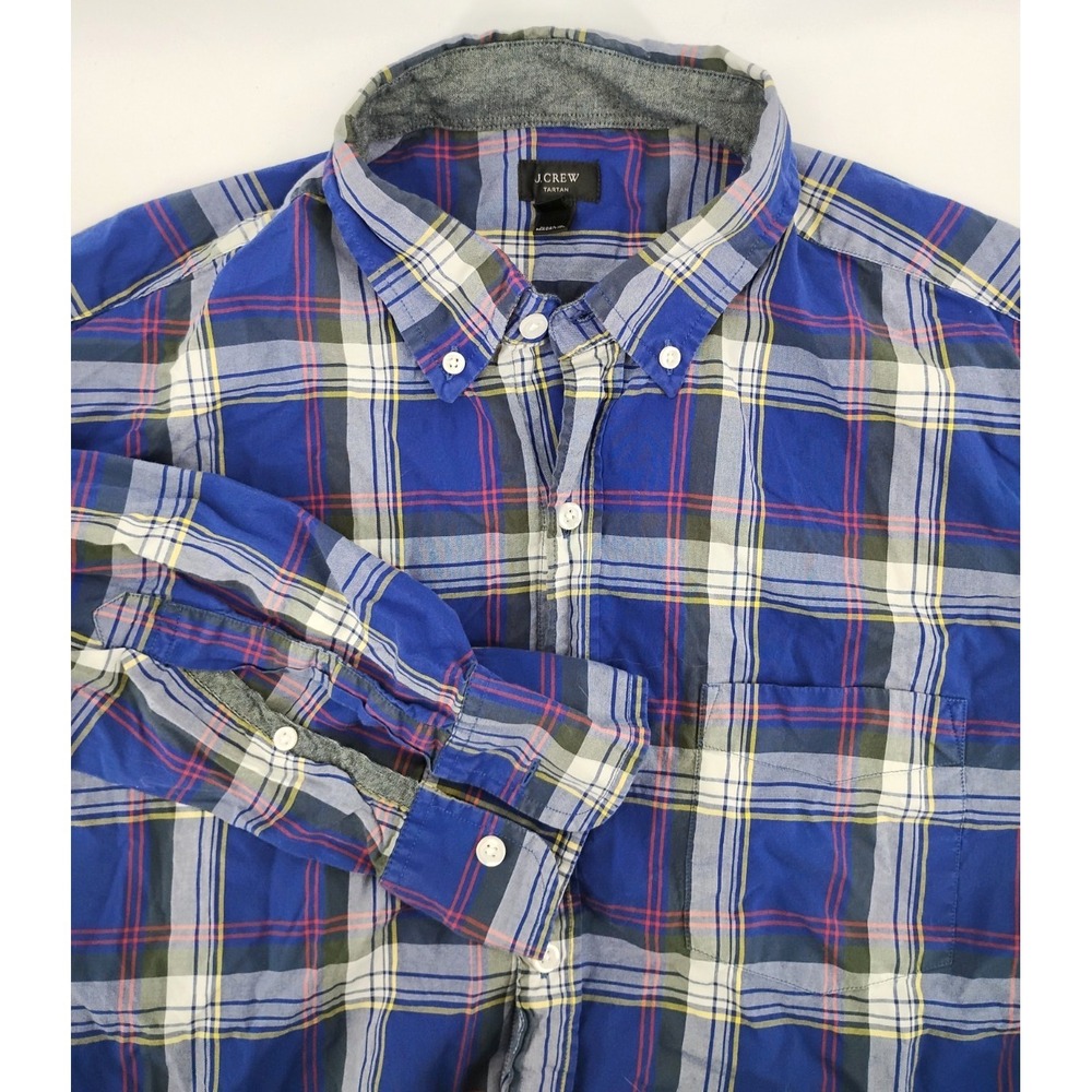 J Crew tartan shirt button down‎ long sleeve plaid size large mens